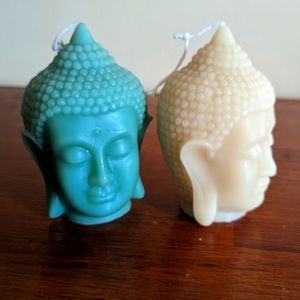 Buddha head candle